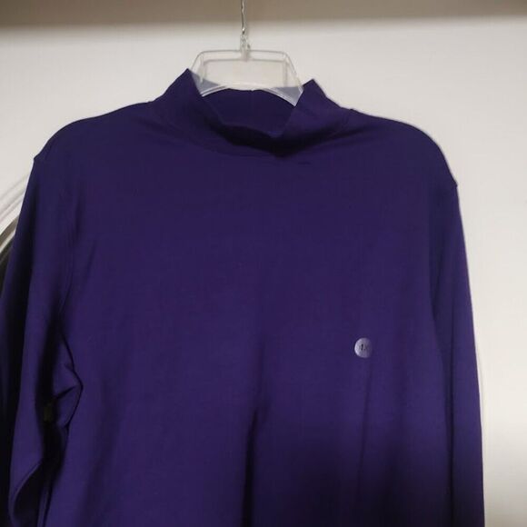 New Hasting & Smith Purple Long Sleeve High Neck Top Size Women's 1X - Picture 2 of 2